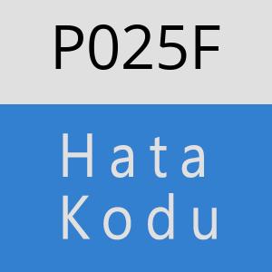 P025F Hata Kodu – P025F Hata Kodu Sorunu ve Çözümü